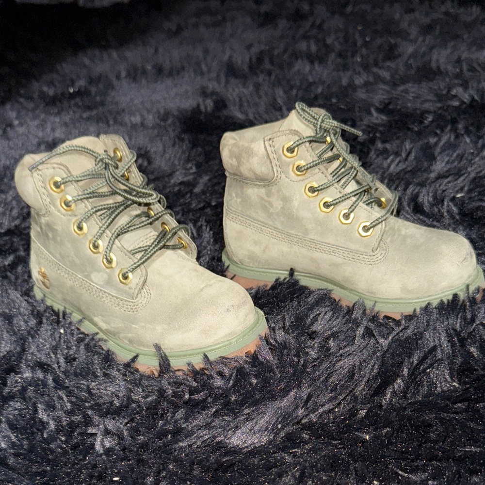 Timberland Kids Olive Green Hiking Boots